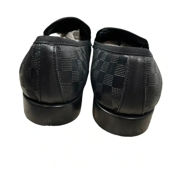 Cognati Leather Black Slip On Loafers Shoes  Made In Italy Size 41 - Picture 7 of 8